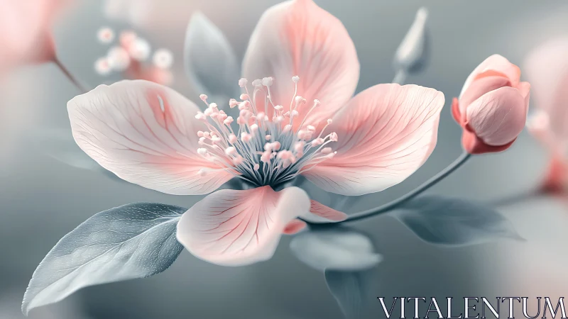 Delicate Blossom Symphony: Pink Petals in Serene Soft Focus.