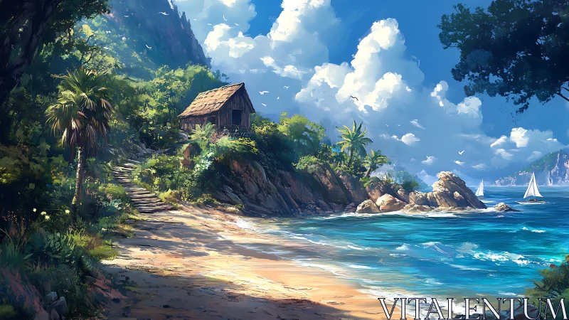 Tropical Sanctuary: Clifftop Cottage Overlooking Paradise Bay.