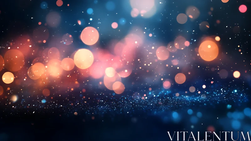 Soft night sparkles drifting through dreamy neon glow.