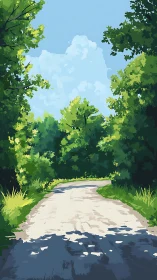 Emerald Corridor: Where Path Meets Reflection.