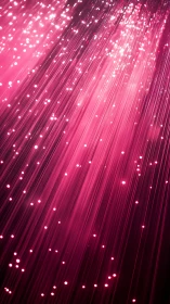 Radiant magenta fiber optic light streak cascade design.