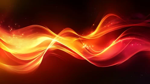 Abstract Glowing Wave Energy Flow