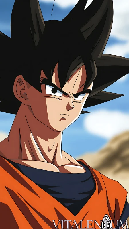 Anime warrior portrait uses bold cel shading and dynamic lighting