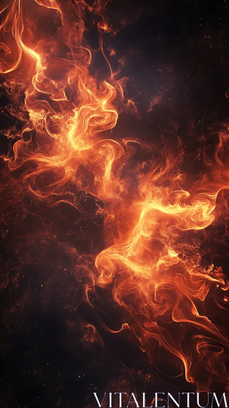 Dancing Flames Ignite the Night with Fiery Energy