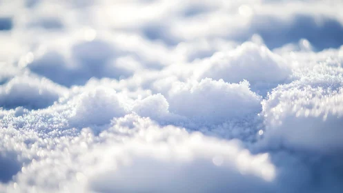 Soft winter snowdrifts sparkle under gentle morning light