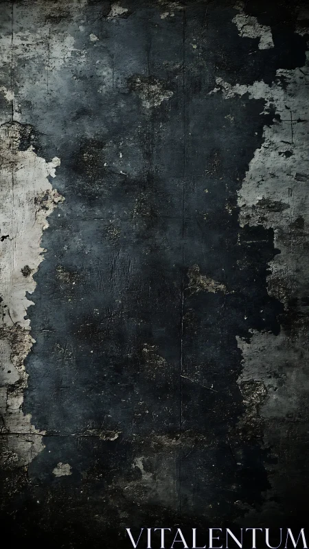 Weathered midnight wall with quietly peeling textures.