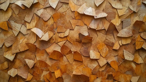 Wood chip mosaic texture with overlapping natural pieces.