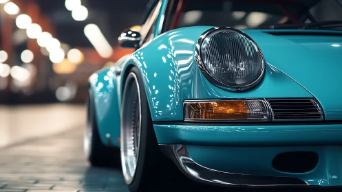 Chrome-bright classic prowls the city under neon hush