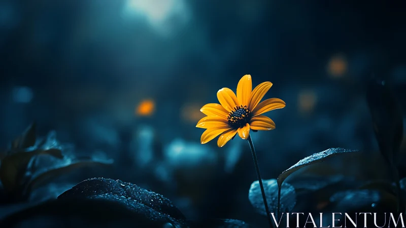 Golden Bloom Against the Night.