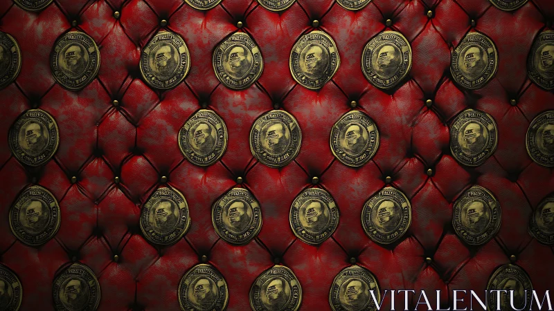 Coins nestle into velvet dimples, masquerading as royal studs