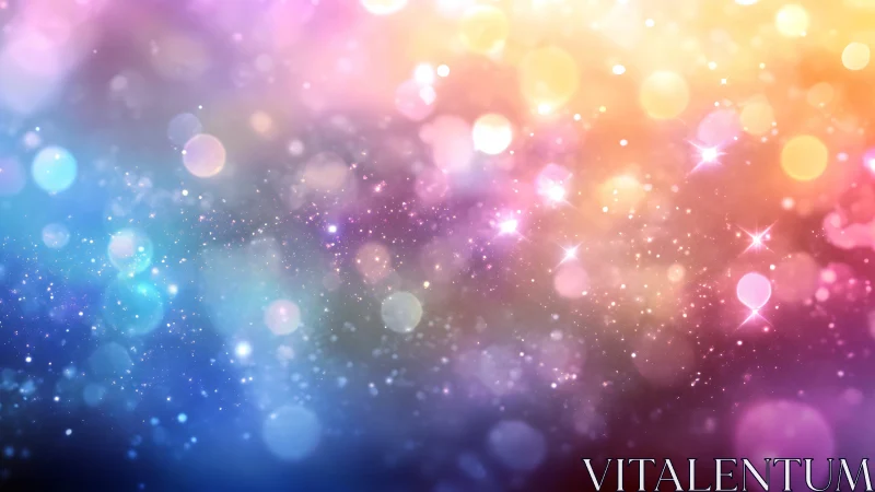 Pastel bokeh lights drift across a dreamy cosmic gradient