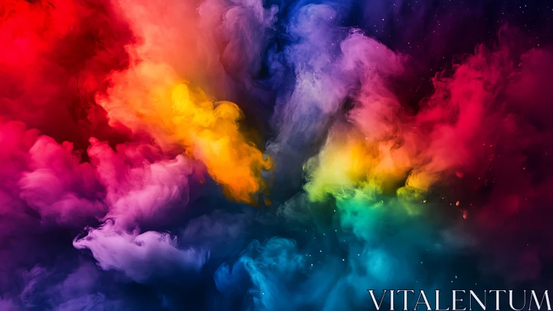 Chromatic nebula plume with high-saturation spectral diffusion.