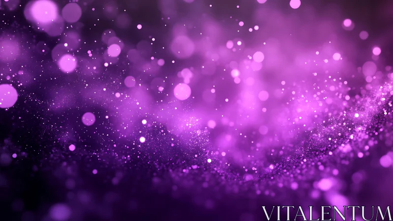 Abstract purple bokeh lights background with sparkling glitter effect.