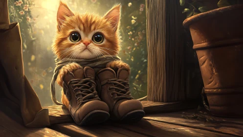 Ginger Kitten's Woodland Boots Adventure.