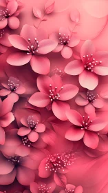 Multilayered Pink Floral Depth Field with Procedural Petal Geometry.