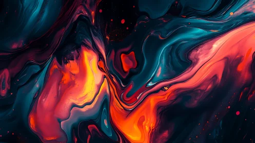 Molten nebula currents in vivid teal and ember glow.