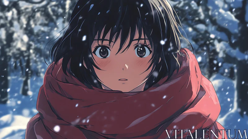 Snow-dim forest hush around wide-eyed winter wanderer.