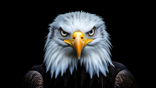 Majestic Bald Eagle Portrait in Hyper-Realistic Digital Art Style.