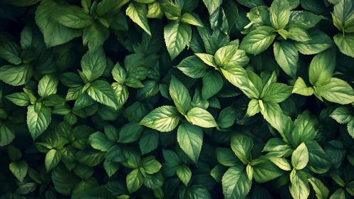 Top-down chlorophyll field with dense laminar leaf geometry.