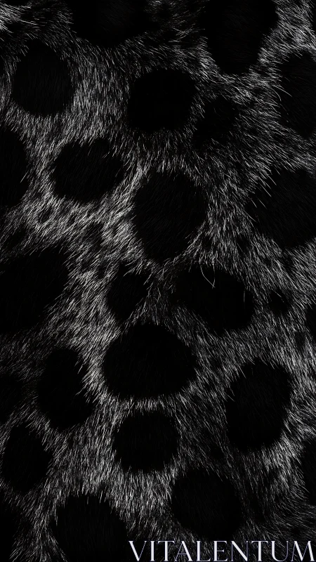 High-contrast monochromatic leopard coat texture study