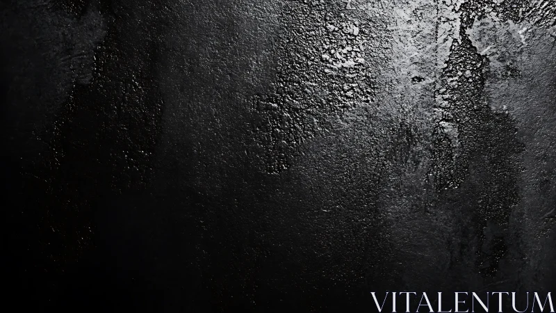 Textured black concrete surface with directional highlights.