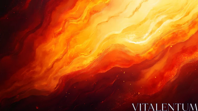 Molten Abstraction: Fluid Fire Gradient Render with Dynamic Luminescence.