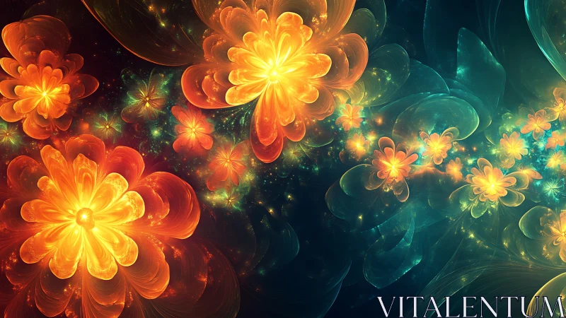 Fractal luminous blossoms radiate across a deep cosmic field