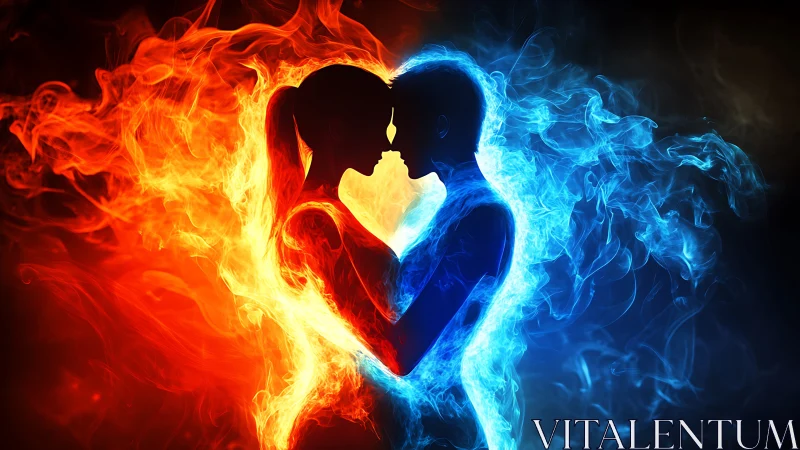 Love's Fiery Dance: Fire and Ice Unite in Light.