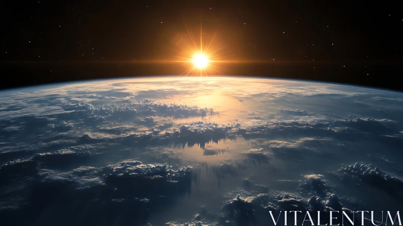 Orbital perspective captures sunrise cresting Earth&rsquo;s limb