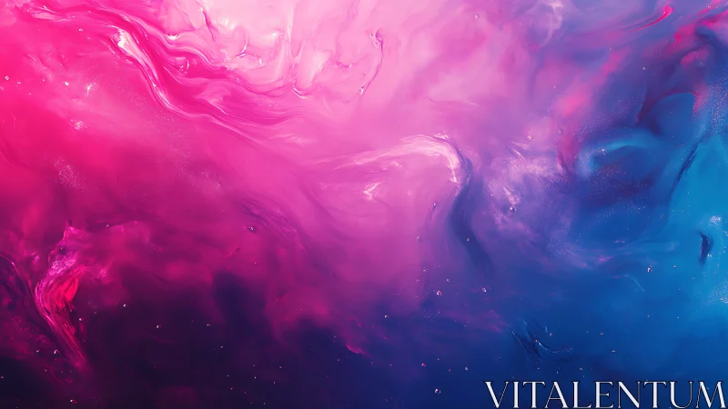 Dreamy pink and blue swirl inviting gentle, calming wonder.