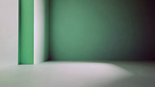 Soft green corner where quiet light rehearses shadows.