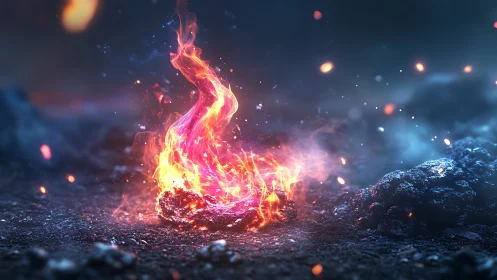 Magical Flame Dance: Where Fire Meets Fantasy