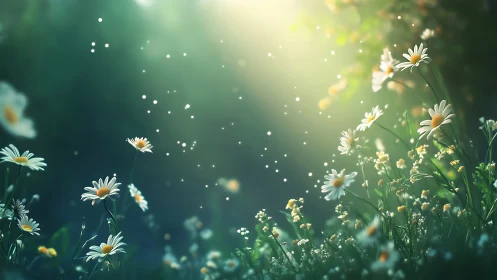 Daisies Dancing in Honeyed Sunbeams.