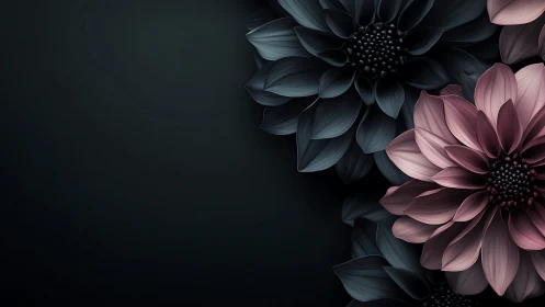 Twilight Dahlias: Dark Bloom Symphony.