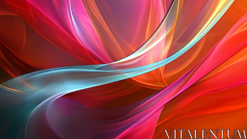 Chromatic fluid dynamics in layered translucent waveforms.