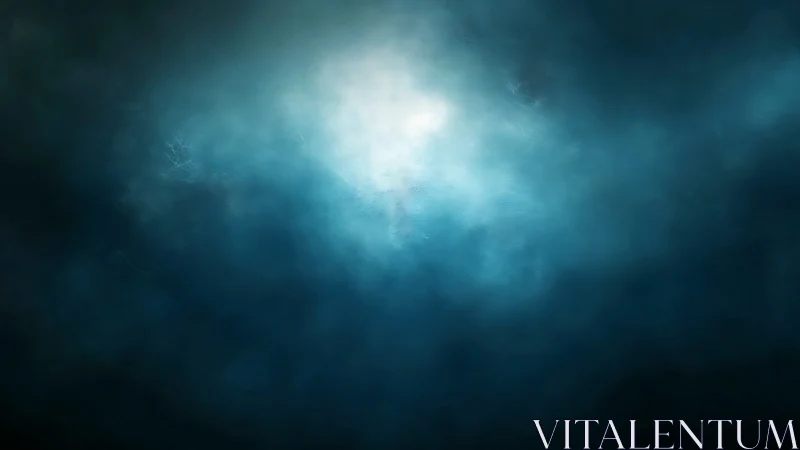 Luminous mist portal above a deep twilight ocean hush.