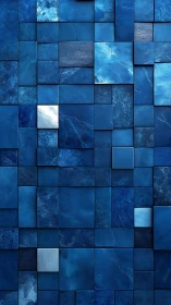 Layered cobalt tile grid explores tonal depth and rhythm