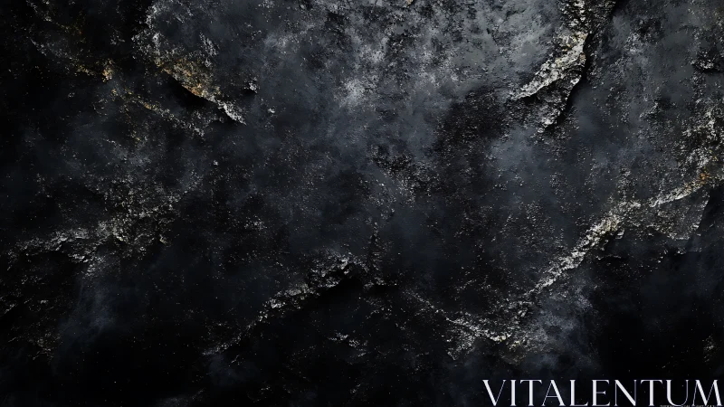 Nocturnal stone cosmos dusted with molten ember flecks.