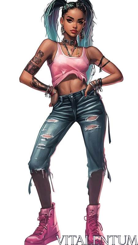 Street-strong daydreamer plants neon boots in cool defiance