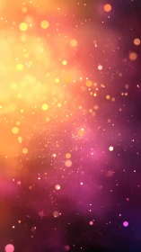 Golden magenta bokeh field glows with soft radiant dust.