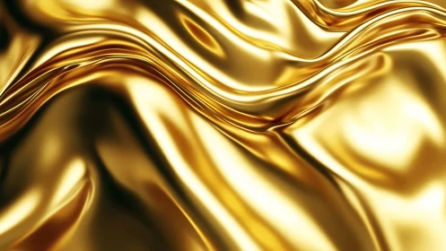 Liquid gold folds ripple in a luxurious abstract closeup scene
