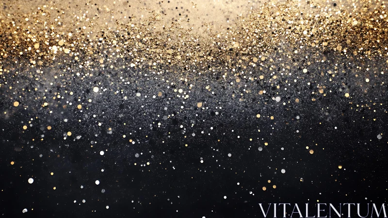 Elegant Black and Gold Glitter Abstract Background Design.