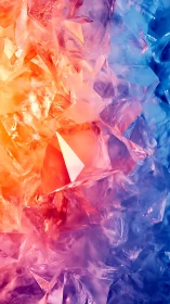 Prismatic crystal collision in vibrant warm and cool light.