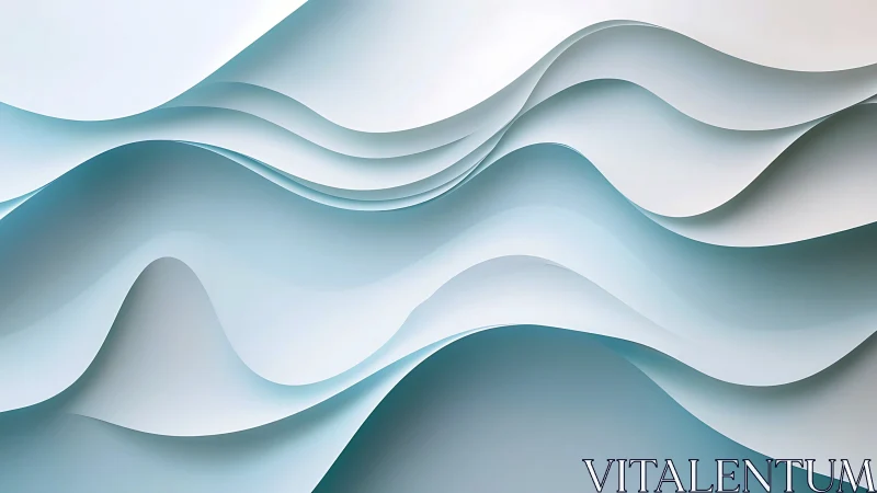 Layered wave planes in minimal abstract 3D composition.