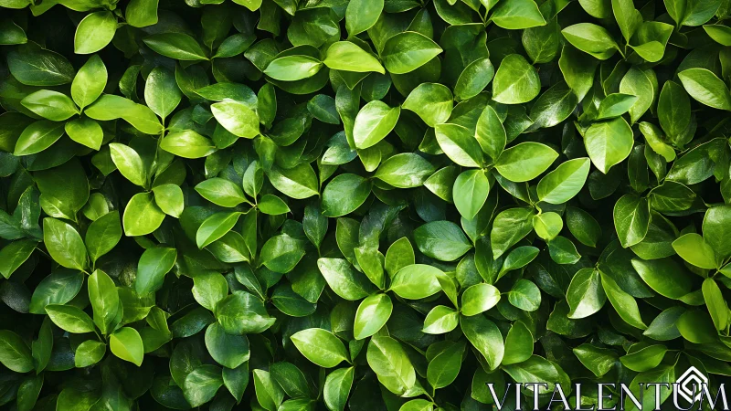 Lush green leaf wall creates dense natural background.