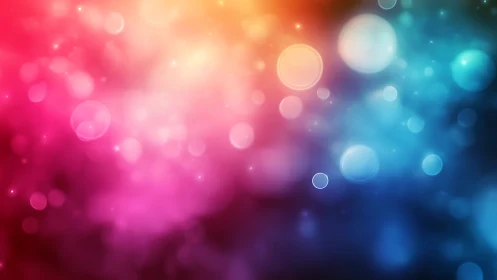 Dreamy rainbow light bokeh for playful, colorful moments.