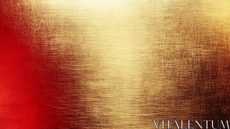 Brushed gold and red metallic gradient abstraction surface design.