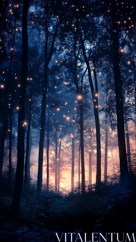 Luminescent Forest Corridor Where Dreams Flicker to Life.