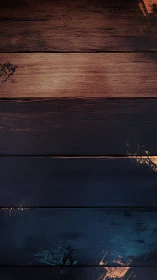 Textured dark wood planks with grunge gradient finish.