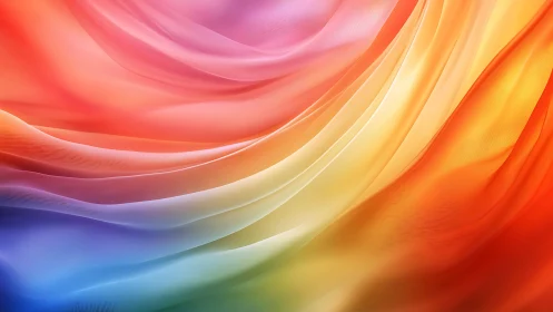 Gentle rainbow waves of flowing color invite quiet joy.